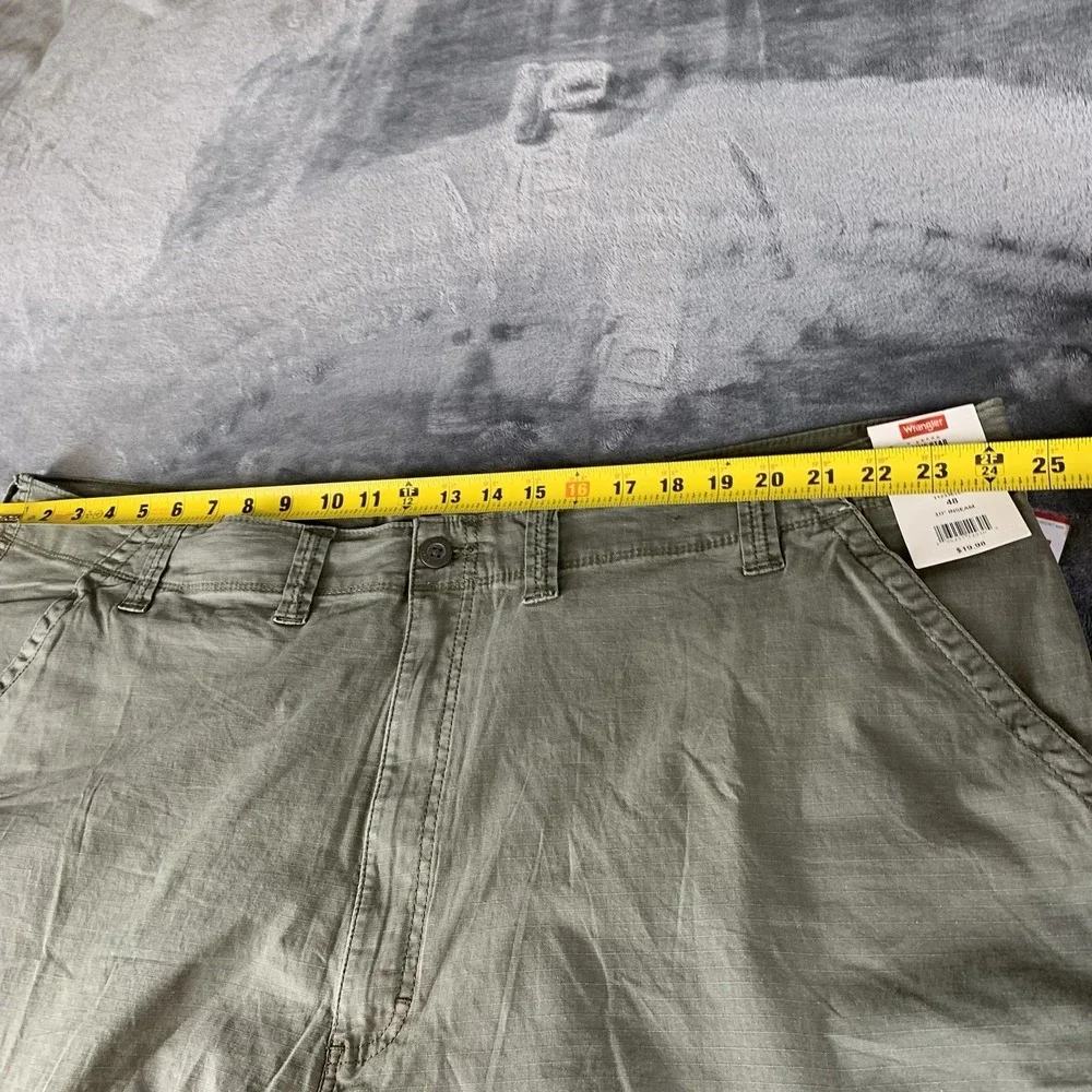 Wrangler Five Star Shorts‎ Mens 48 Green Relaxed Fit Rip Stop 48x10 NEW Tags